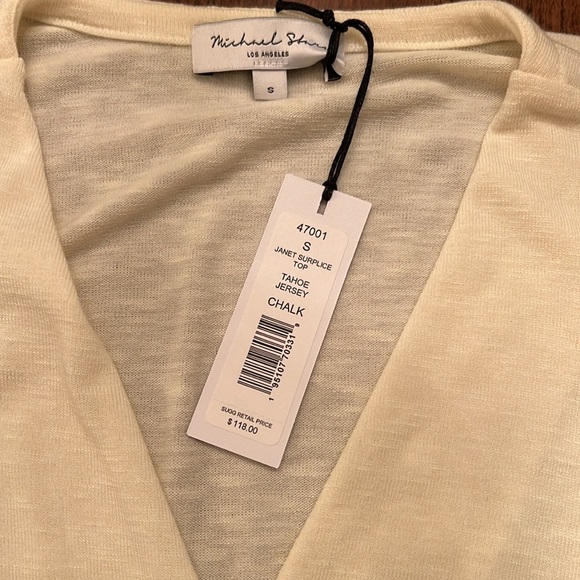 Michael Stars New w/tags Size Small Long Sleeve Janet Surplice Sweater - Picture 2 of 5